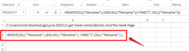 Cum să obțineți numele foii curente în Excel