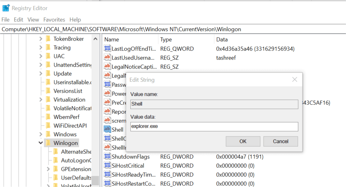 Regedit - δεν βρέθηκε το FileExplorer_exe