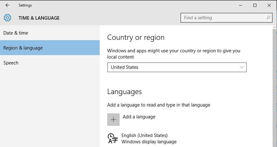 Region und Sprache einstellen Windows 10
