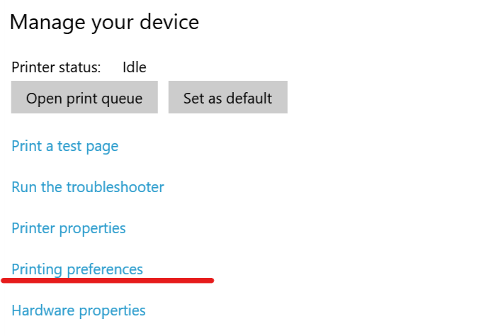 Preferenze di stampa Windows 10 perché la mia stampante non stampa l'intera pagina