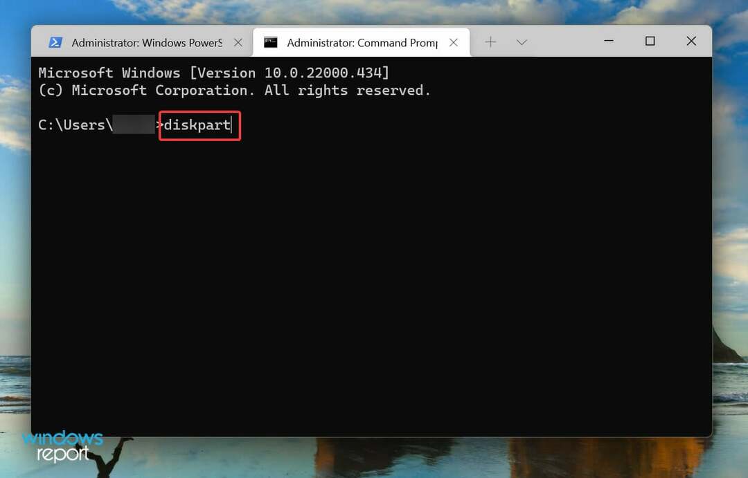 Käivita Diskpart parandamiseks ei saa installida Windows 11 ssd-le