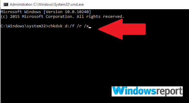 O Windows encontrou erros neste comando chkdsk da unidade