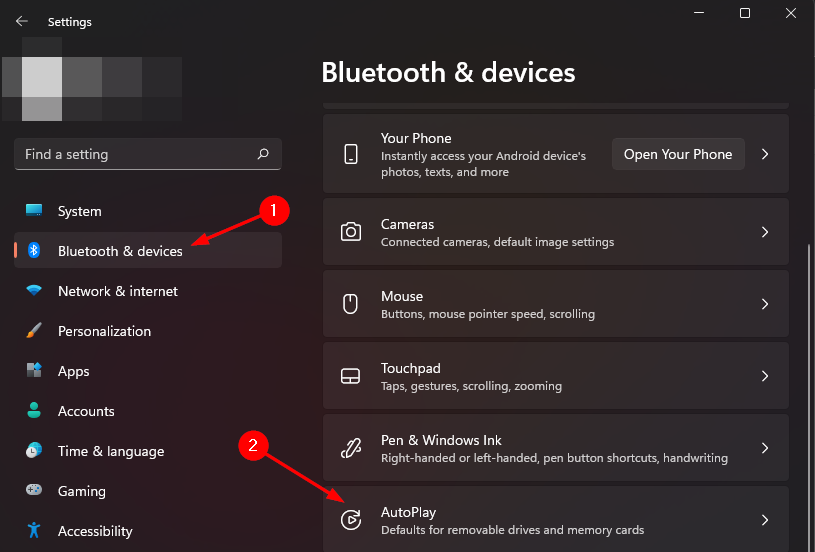 Putar otomatis tidak berfungsi Bluetooth dan perangkat Windows 11