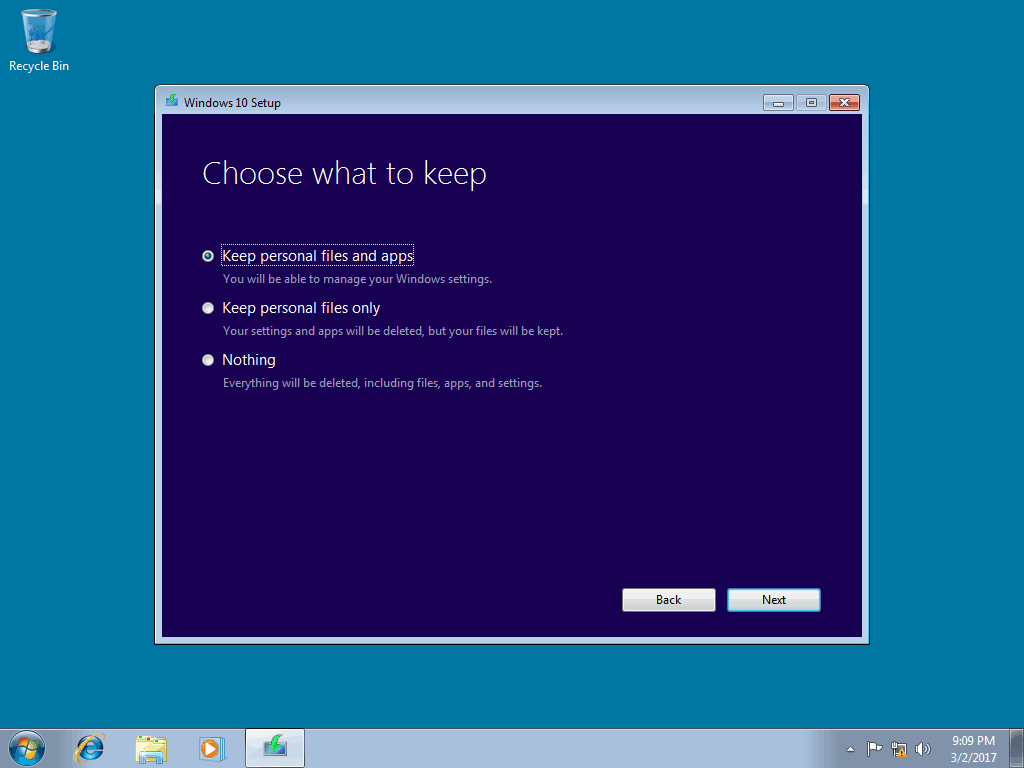 nadgradnja na Fall Creators Update iz sistema Windows 7 / 8.1