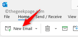 Outlook nouveau courrier min