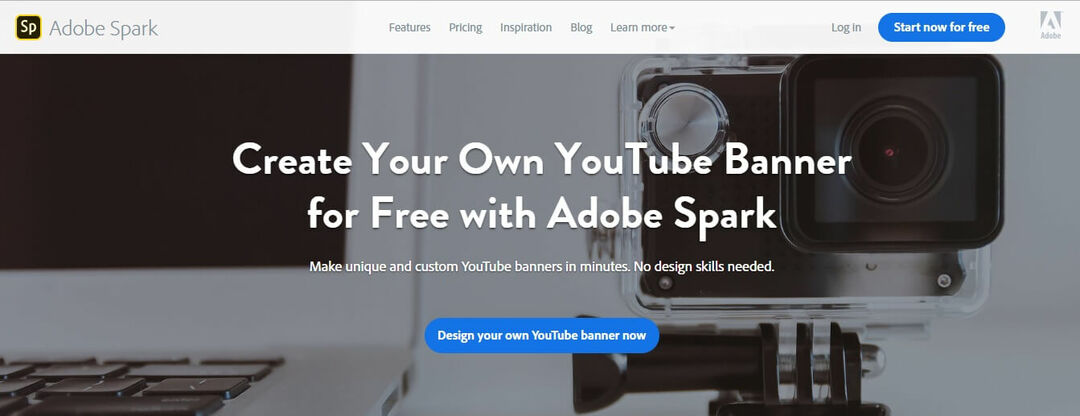 Adobe Spark - banery YT