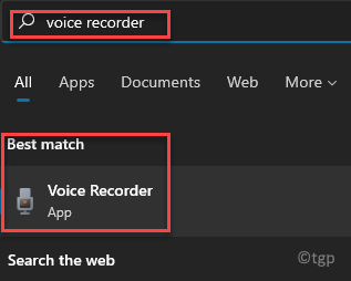 Запустите программу записи голоса Windows Search Best Match Result
