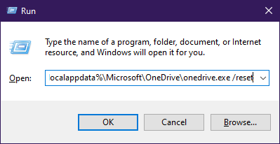 Restablecer OneDrive