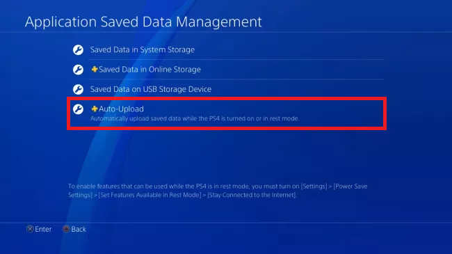 backup PS4 gemme data