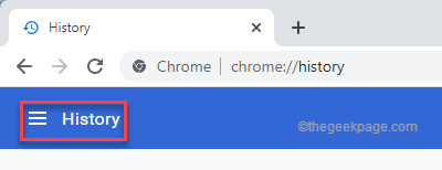 „Chrome“ istorija min
