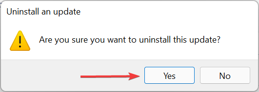Potwierdź odinstalowanie, aby naprawić błąd zielonego ekranu systemu Windows 11
