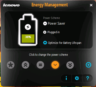 إدارة الطاقة لينوفو