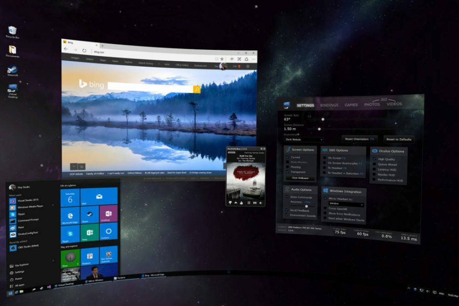 Рабочий стол Windows превращается в виртуальную реальность с новым приложением для Oculus Rift и HTC Vive