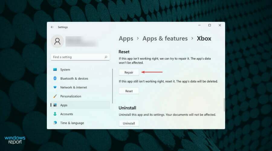 Reparieren Sie die App, um die Xbox-App zu reparieren, die bei der Vorbereitung hängen geblieben ist 