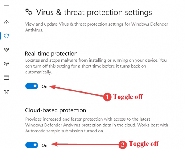 inaktivera Windows Defender