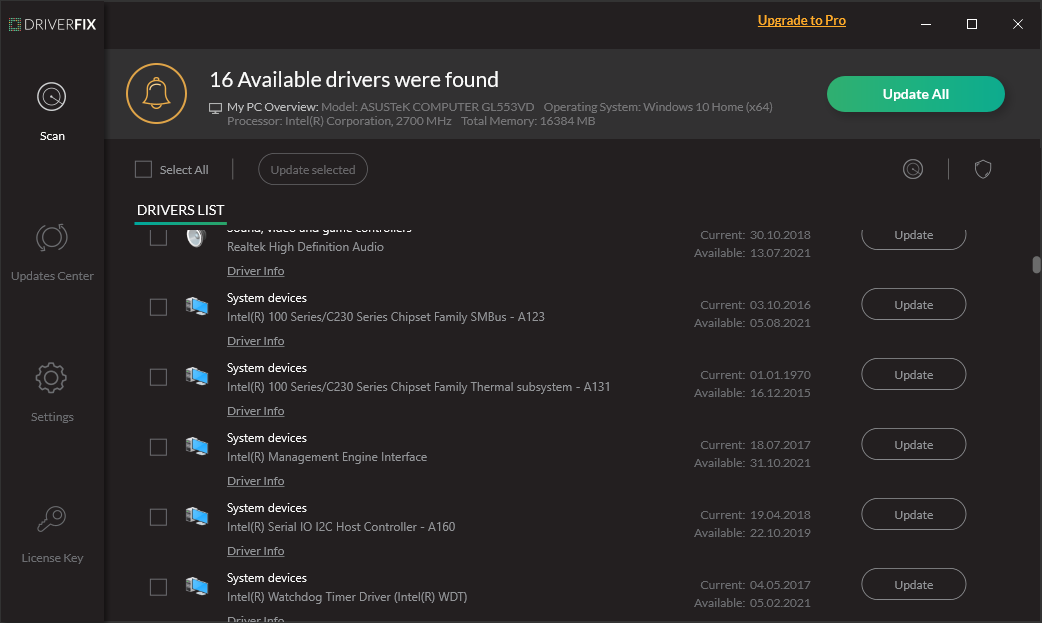 Driverfix Windows 11 Descarga de controlador de audio