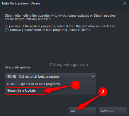 Steam-Beta-Teilnahme Steam-Beta-Update Min