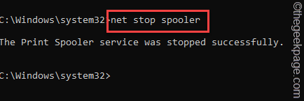 Mínimo do Spooler Net Stop