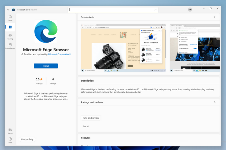 Microsoft Edge 브라우저 - Microsoft Store