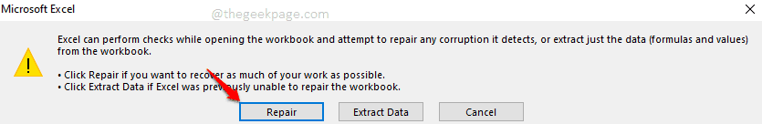 [FIX] 파일이 손상되어 Microsoft Excel에서 열 수 없음 오류