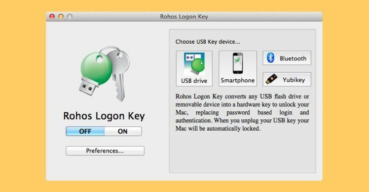 Клавиш за заключване на USB Rohos Logon