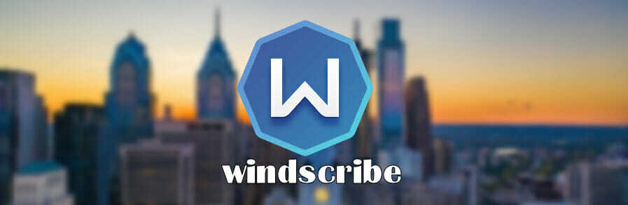 „Windscribe“ VPN Filadelfijos serveris