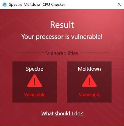 Téléchargez cet outil pour vérifier si l'ordinateur est vulnérable à Meltdown & Spectre