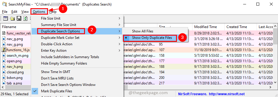 Hapus File Duplikat di Windows 11 menggunakan alat Gratis SearchMyFiles