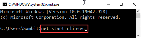Start Clipsvc Cmd